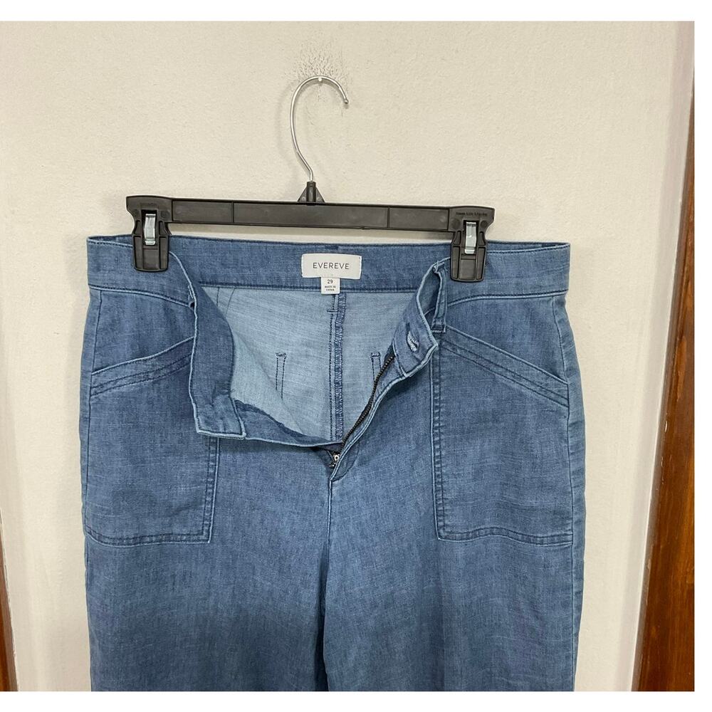 EVEREVE Beth Wide Leg Pants Size 29 Lightweight Hemp Blend - Picture 5 of 6